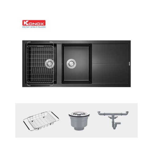 Chậu rửa bát Konox Granite Livello Smart 1160 Black 6 Phụ kiện của Chậu rửa bát Konox Granite Livello Smart 1160 Black