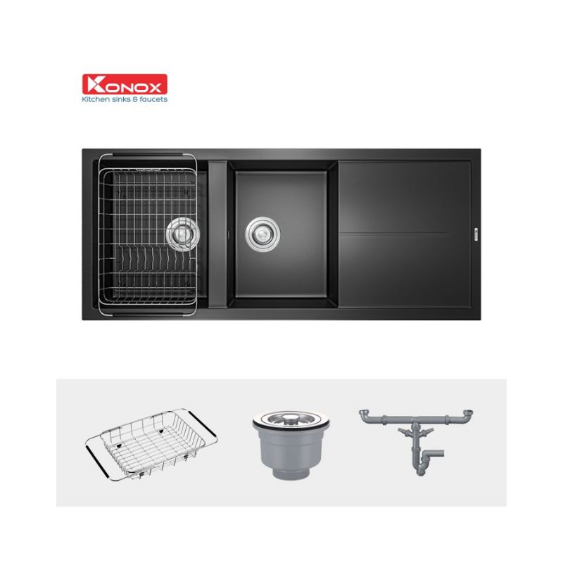 Phụ kiện của Chậu rửa bát Konox Granite Livello Smart 1160 Black Phụ kiện của Chậu rửa bát Konox Granite Livello Smart 1160 Black