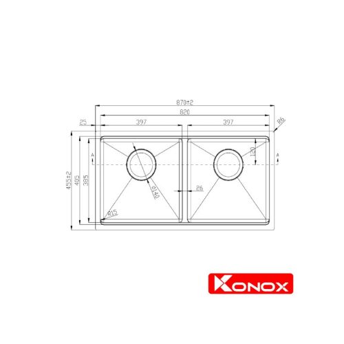 Chậu rửa bát Konox Workstation - Undermount Sink KN8745DUB 5 Thiết kế của Chậu rửa bát Konox Workstation - Undermount Sink KN8745DUB
