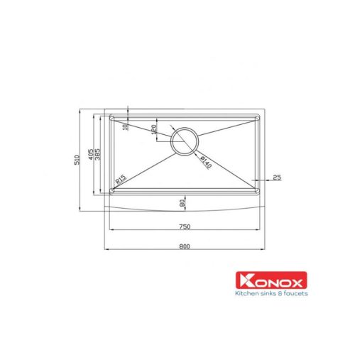 Thiết kế của Chậu rửa bát Workstation - Apron Sink KN8051AS Curve