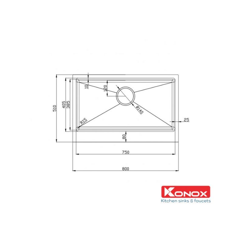 Thiết kế của Chậu rửa bát Workstation - Apron Sink KN8051AS Retta Thiết kế của Chậu rửa bát Workstation - Apron Sink KN8051AS Retta