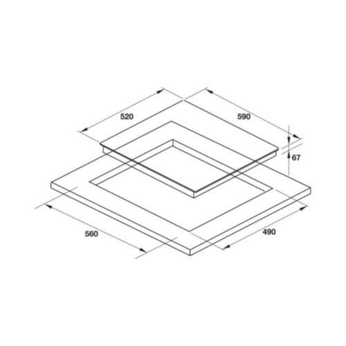 Kích thước bếp hồng ngoại Hafele HC-R603D 536.01.901