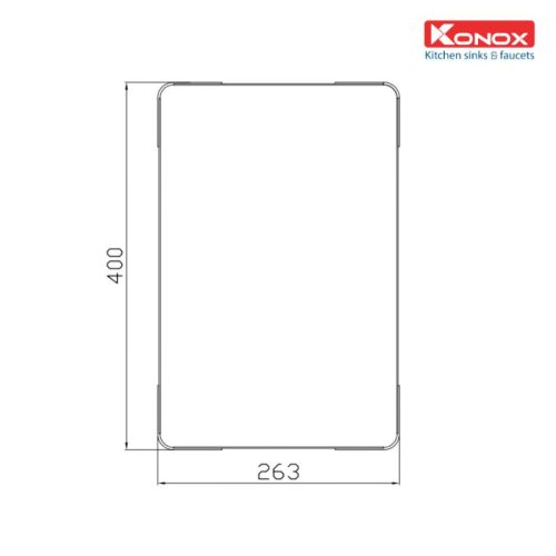 Thiết kế của Thớt inox Konox Cutting Board CB03