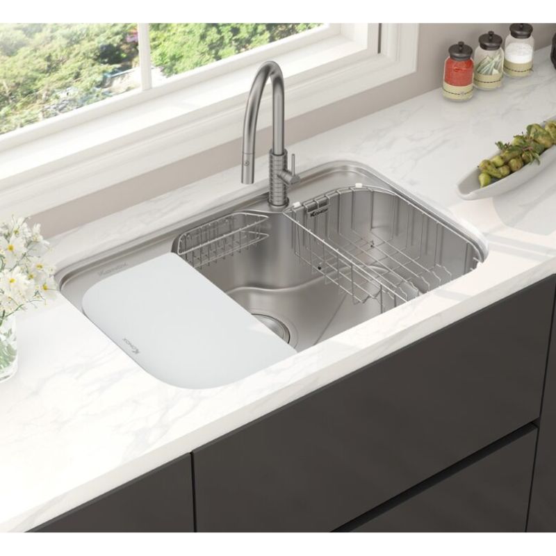 Ảnh thực tế chậu rửa bát inox 1 hố Konox Tari 7851SR Ảnh thực tế chậu rửa bát inox 1 hố Konox Tari 7851SR