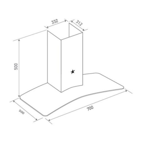 Máy hút mùi áp tường Pramie AC17-700 6 Kích thước máy hút mùi áp tường Pramie AC17-700