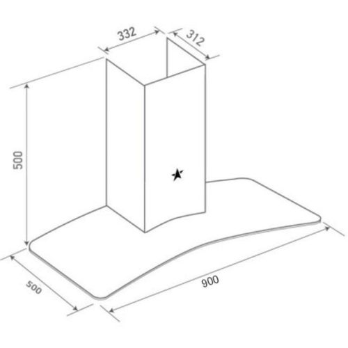 Máy hút mùi áp tường tuần hoàn Pramie AC17-900 6 Kích thước máy hút mùi áp tường tuần hoàn Pramie AC17-900