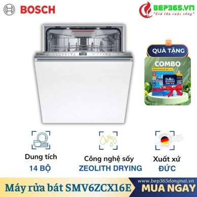 Máy rửa bát âm tủ Bosch SMV6ZCX16E Serie 6