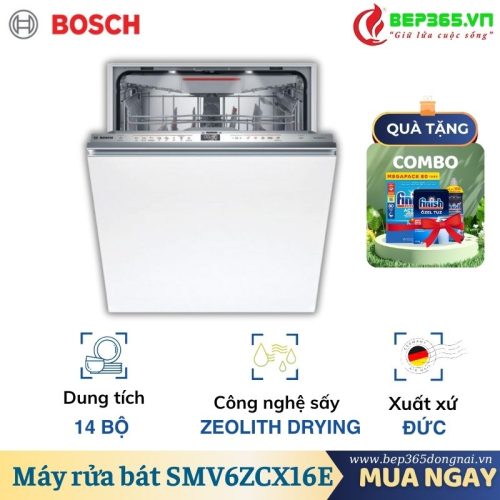 Máy rửa bát âm tủ Bosch SMV6ZCX16E Serie 6