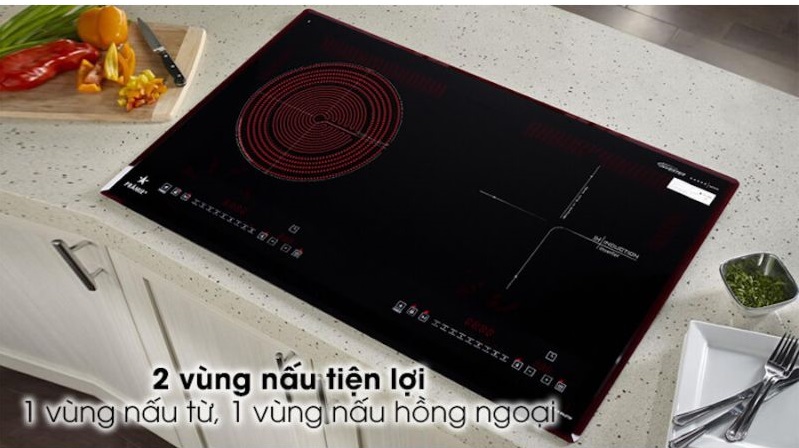 Bếp từ kết hợp hồng ngoại Pramie PRMY-2108 2 vùng nấu lắp âm 9 Ảnh thực tế bếp từ kết hợp hồng ngoại Pramie PRMY-2108 2 vùng nấu lắp âm