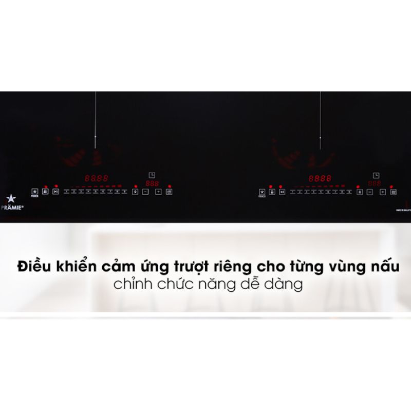 Bảng điều khiển bếp từ đôi Pramie PRMY-2208 lắp âm Bảng điều khiển bếp từ đôi Pramie PRMY-2208 lắp âm