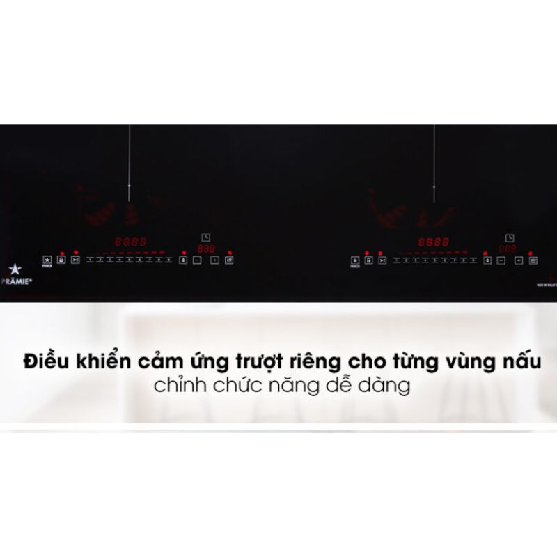 Bảng điều khiển bếp từ kết hợp hồng ngoại Pramie PRTH-2109 2 vùng nấu lắp âm Bảng điều khiển bếp từ kết hợp hồng ngoại Pramie PRTH-2109 2 vùng nấu lắp âm