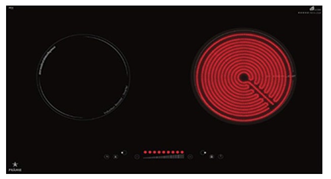 Bếp từ kết hợp hồng ngoại Pramie PRTH-2109 2 vùng nấu lắp âm 8 Bếp từ kết hợp hồng ngoại Pramie PRTH-2109 2 vùng nấu lắp âm