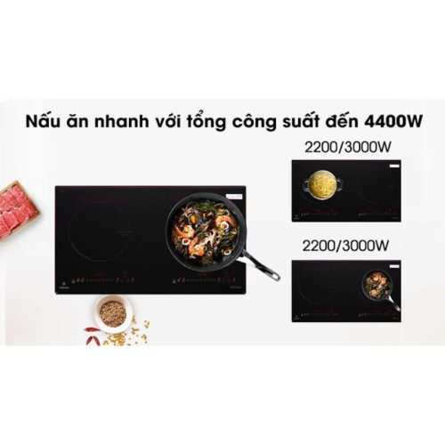 Công suất bếp từ đôi Pramie PRMY-2205 lắp âm