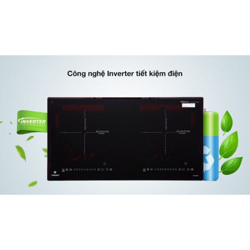 Mặt kính bếp từ kết hợp hồng ngoại Pramie PRTH-2109 2 vùng nấu lắp âm Mặt kính bếp từ kết hợp hồng ngoại Pramie PRTH-2109 2 vùng nấu lắp âm