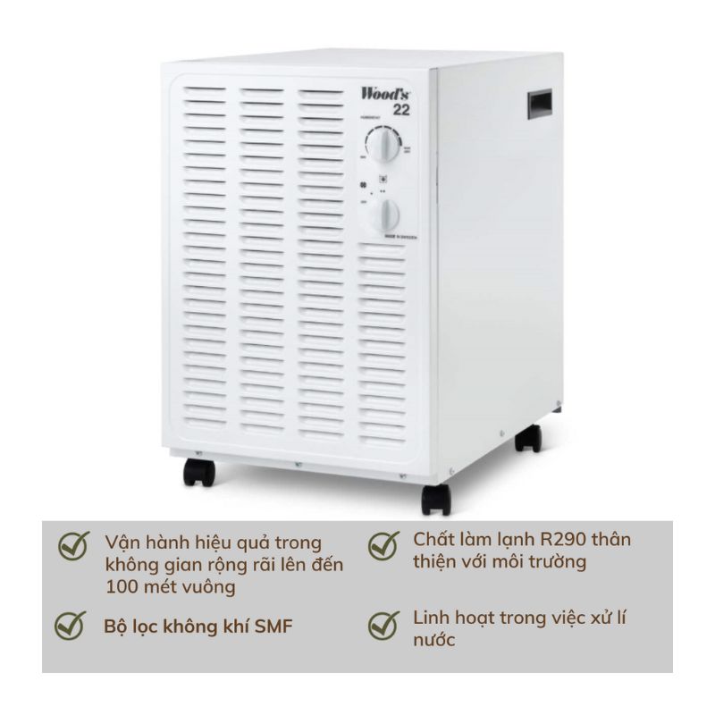 Máy hút ẩm Wood’s SW22FW 7 Máy hút ẩm Wood’s SW22FW