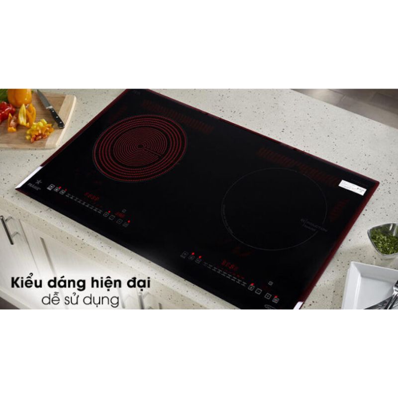 Thiết kế bếp từ kết hợp hồng ngoại Pramie PRMY-2105 2 vùng nấu lắp âm Thiết kế bếp từ kết hợp hồng ngoại Pramie PRMY-2105 2 vùng nấu lắp âm