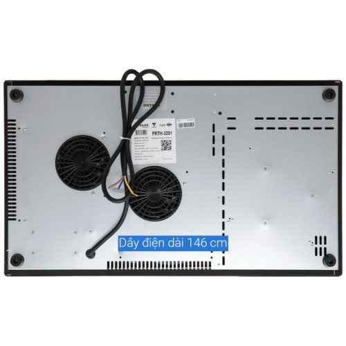 Thiết kế bếp từ kết hợp hồng ngoại Pramie PRTH-3201 3 vùng nấu lắp âm
