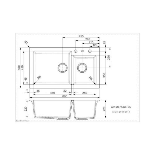 Chậu rửa bát 2 hố Reginox AMSTERDAM 25 HMH.R31094 3 Thiết kế của chậu rửa bát 2 hố Reginox AMSTERDAM 25 HMH.R31094