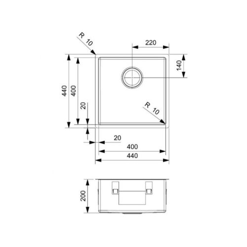 Chậu rửa bát inox 1 hố Reginox MIAMI HMH.R27646 3 Thiết kế của chậu rửa bát inox 1 hố Reginox MIAMI HMH.R27646