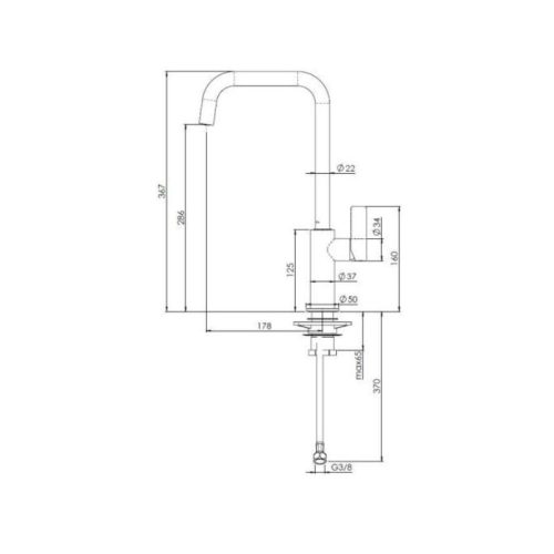 Thiết kế của vòi rửa bát Reginox PEARL HMH.R31568