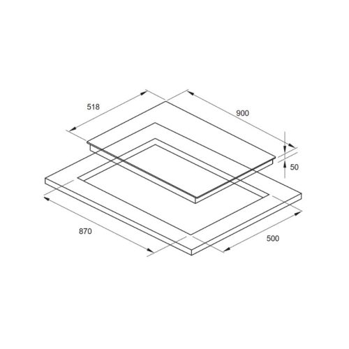 Bếp từ đa điểm Fagor 3IF-ZONE96C4S 4 Thiết kế lắp đặt của bếp từ đa điểm Fagor 3IF-ZONE96C4S