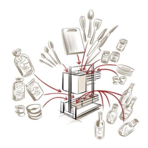 Rổ đựng dụng cụ làm bếp 300 mm Hafele 545.13.803 5 Thiết kế rổ đựng dụng cụ làm bếp 300 mm Hafele 545.13.803