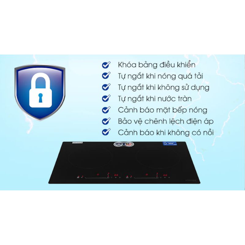 Tính năng bếp từ kết hợp hồng ngoại Pramie PRMY-2108 2 vùng nấu lắp âm Tính năng bếp từ kết hợp hồng ngoại Pramie PRMY-2108 2 vùng nấu lắp âm