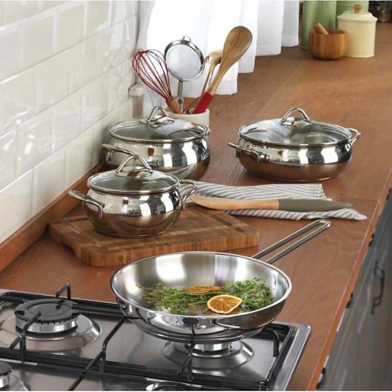 Hình ảnh bộ nồi chảo Elica KORKMAZ TOMBIK A1800 Hình ảnh bộ nồi chảo Elica KORKMAZ TOMBIK A1800