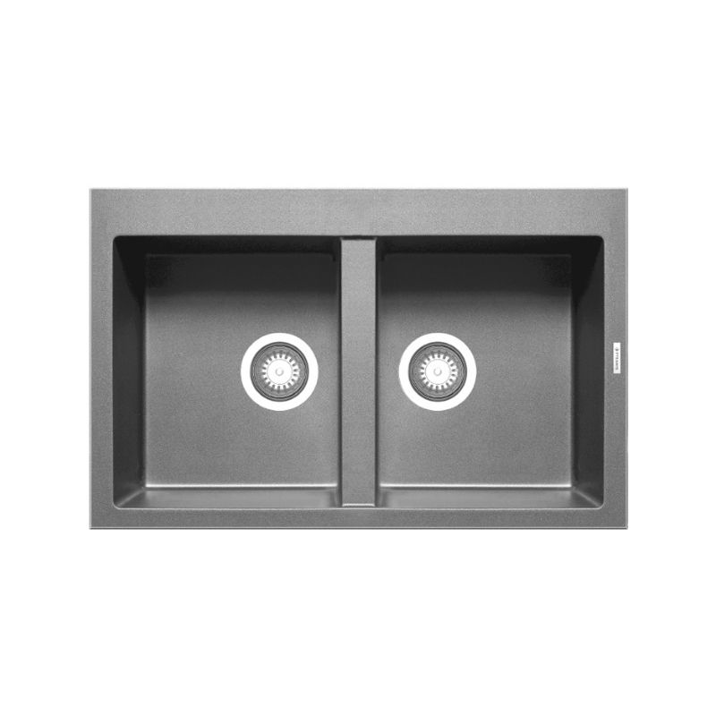 Chậu rửa chén Elica Pyragranite Alazia 2B Iron Grey 070037211 Chậu rửa chén Elica Pyragranite Alazia 2B Iron Grey 070037211