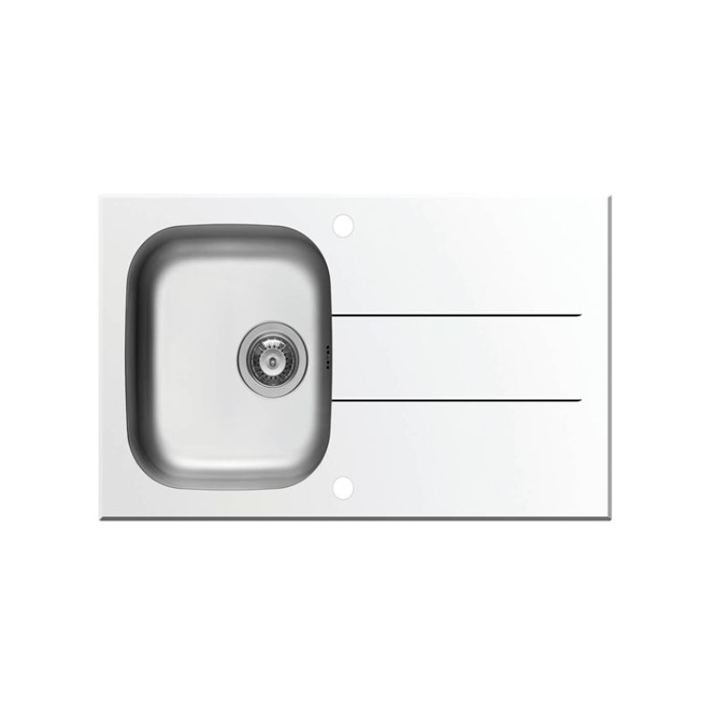 Chậu rửa chén inox 1 hố Elica Concerto 1B 1D – White 109501330 Chậu rửa chén inox 1 hố Elica Concerto 1B 1D – White 109501330