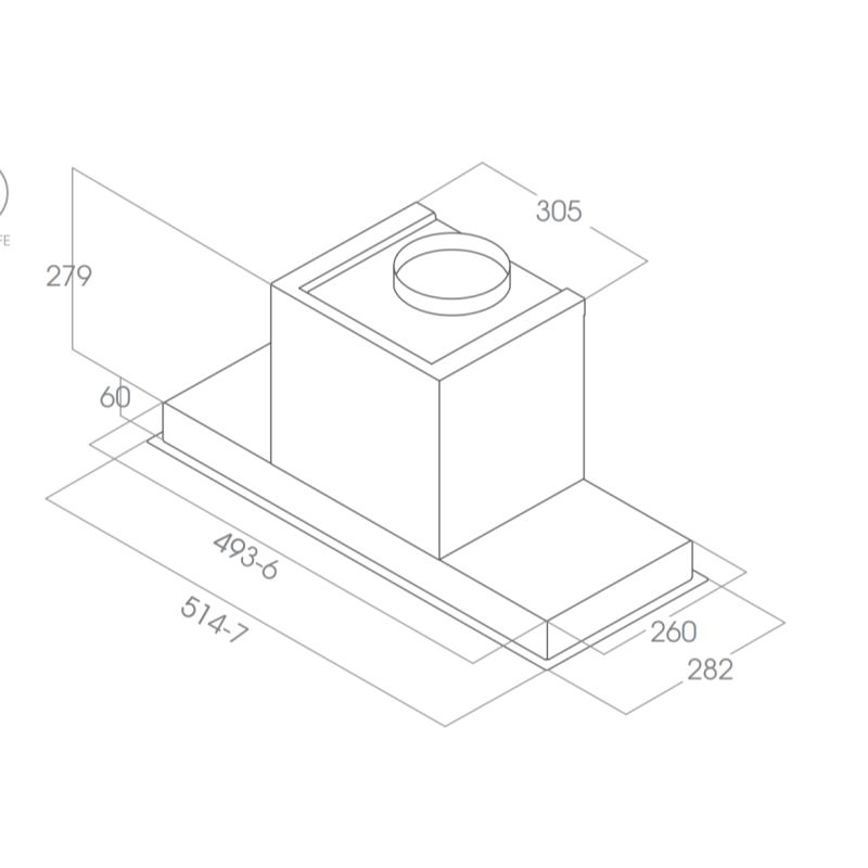 Kích thước máy hút mùi âm tủ Elica HIDDEN 2.0 IXGL/A/90 PRF0097708A Kích thước máy hút mùi âm tủ Elica HIDDEN 2.0 IXGL/A/90 PRF0097708A