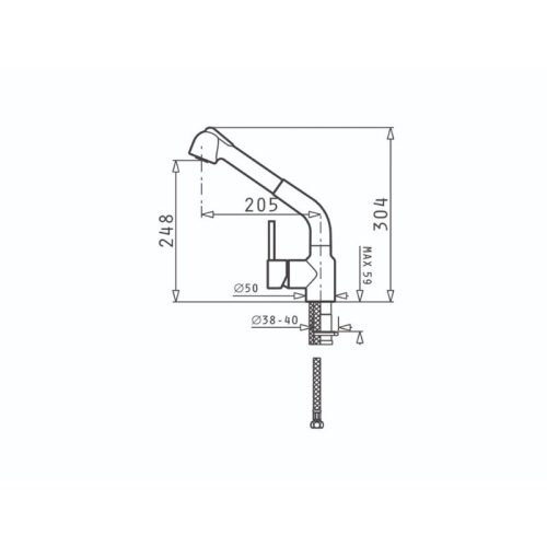 Thiết kế của vòi rửa bát Elica Balata Chrome 95161001
