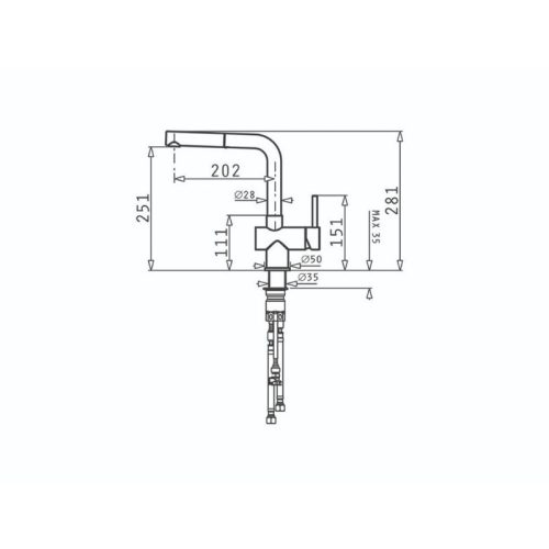 Thiết kế của vòi rửa chén Elica Capriccio Premium Stainless Steel 90917201