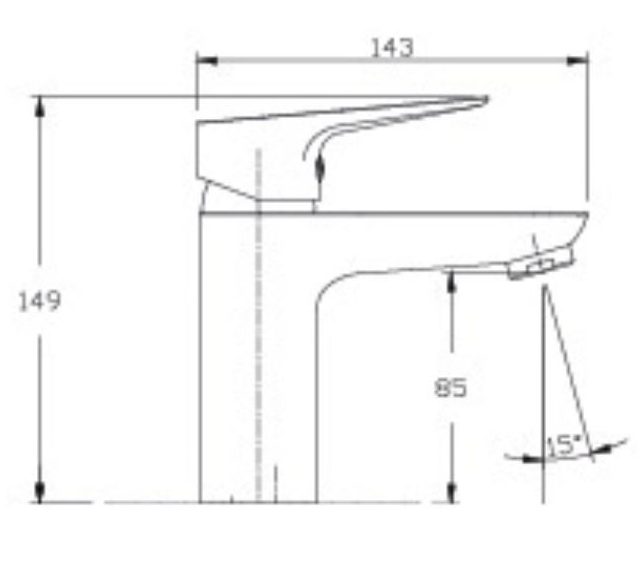 Kích thước của vòi chậu lavabo nóng lạnh Paul Schmitt PA013F Kích thước của vòi chậu lavabo nóng lạnh Paul Schmitt PA013F