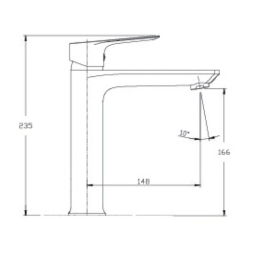 Kích thước của vòi chậu lavabo nóng lạnh Paul Schmitt PA017FM