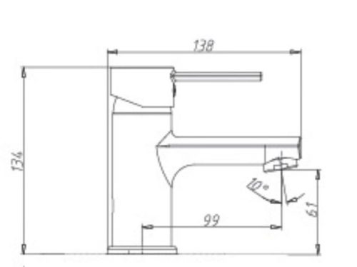 Kích thước của vòi chậu lavabo nóng lạnh Paul Schmitt PA004F