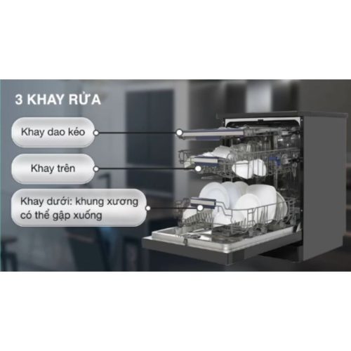 Máy rửa bát độc lập Hafele HDW-F6051S 538.21.370 4 Khay rửa của máy rửa bát độc lập Hafele HDW-F6051S 538.21.370