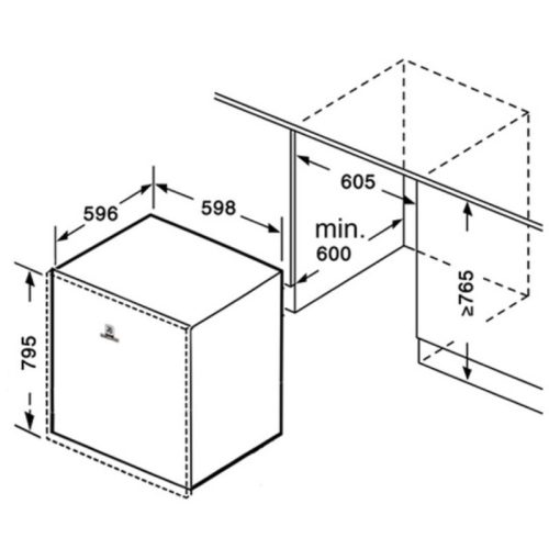 Máy rửa bát bán âm Richborn RDP6080SPB 3 Kích thước máy rửa bát bán âm Richborn RDP6080SPB