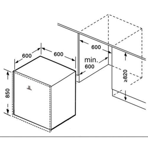 Máy rửa bát bán âm Richborn RDP6085FJB 3 Kích thước máy rửa bát bán âm Richborn RDP6085FJB