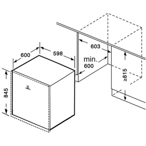 Máy rửa bát bán âm Richborn RDP6085SHS 4 Kích thước máy rửa bát bán âm Richborn RDP6085SHS