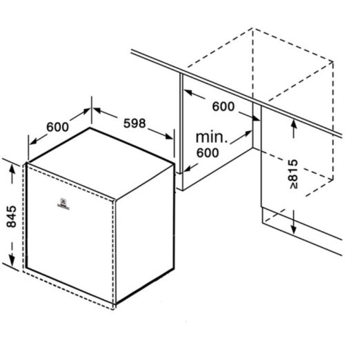 Máy rửa bát bán âm Richborn RDS6085FMS 4 Kích thước máy rửa bát bán âm Richborn RDS6085FMS