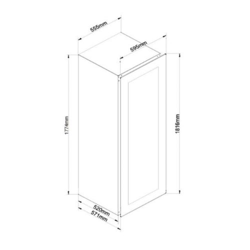 Tủ bảo quản rượu âm tủ Malloca MWC-95BI 5 Kích thước tủ bảo quản rượu âm tủ Malloca MWC-95BI