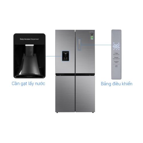Bên ngoài tủ lạnh 4 cánh 488 lít SamSung Multidoor RF48A4010M9/SV