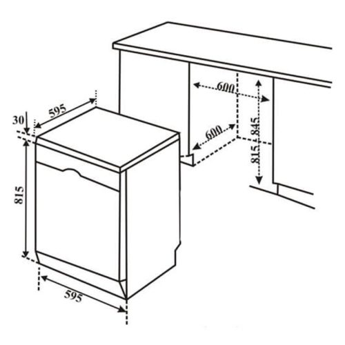 Máy rửa bát độc lập Bosch SMS6ZCI06E Serie 6 6 Kích thước máy rửa bát độc lập Bosch SMS6ZCI06E Serie 6