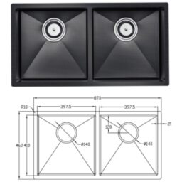 Kích thước chậu rửa bát chống xước Eurogold EUC28746ED