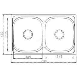 Kích thước chậu rửa bát inox 304 Eurogold EUD67848 Kích thước chậu rửa bát inox 304 Eurogold EUD67848