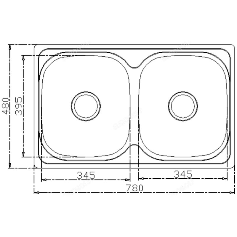 Kích thước chậu rửa bát inox 304 Eurogold EUD67848 Kích thước chậu rửa bát inox 304 Eurogold EUD67848