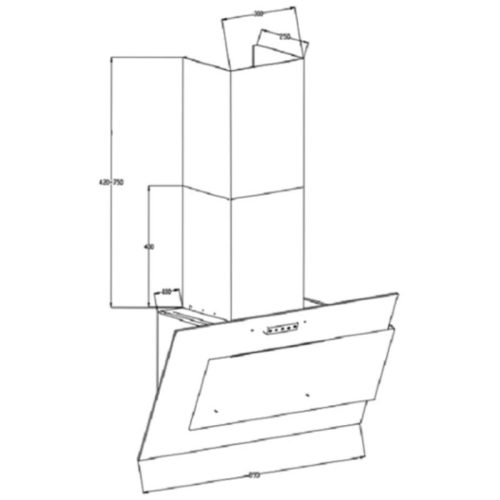 Máy hút mùi kính vát Eurogold EUH0990VM 3 Kich thuoc may hut mui eurogold euh0990vm 1