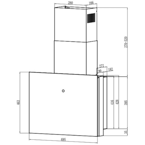 Kích thước máy hút mùi áp tường Eurogold EUH1770VP