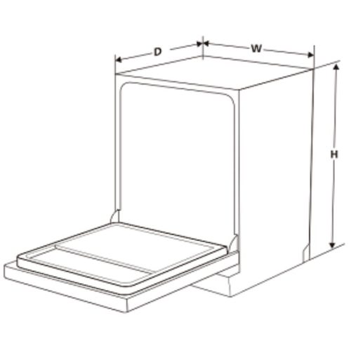 Kích thước máy rửa bát Eurogold EUW85TL15B